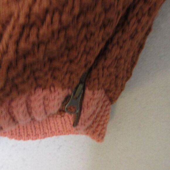 LL Bean‎ Signature Sweater Small Fisherman Cable Knit Zipper Tunic Colorblock - Picture 10 of 11